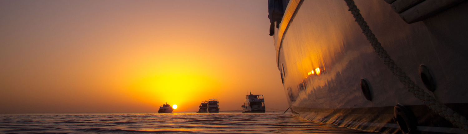 Sunset on a dive holiday in the Red Sea