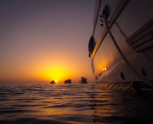 Sunset over the Red Sea with Aquastars