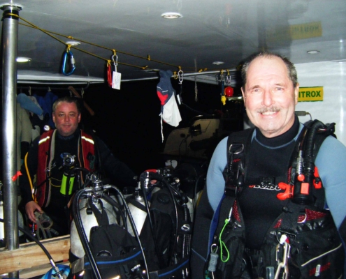 Night diving in the Red Sea