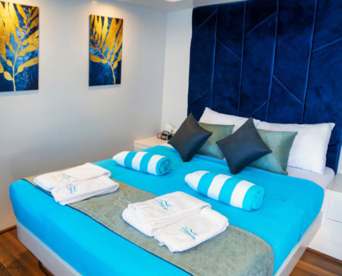 Bedroom on Luxury safari boat in the Red Sea